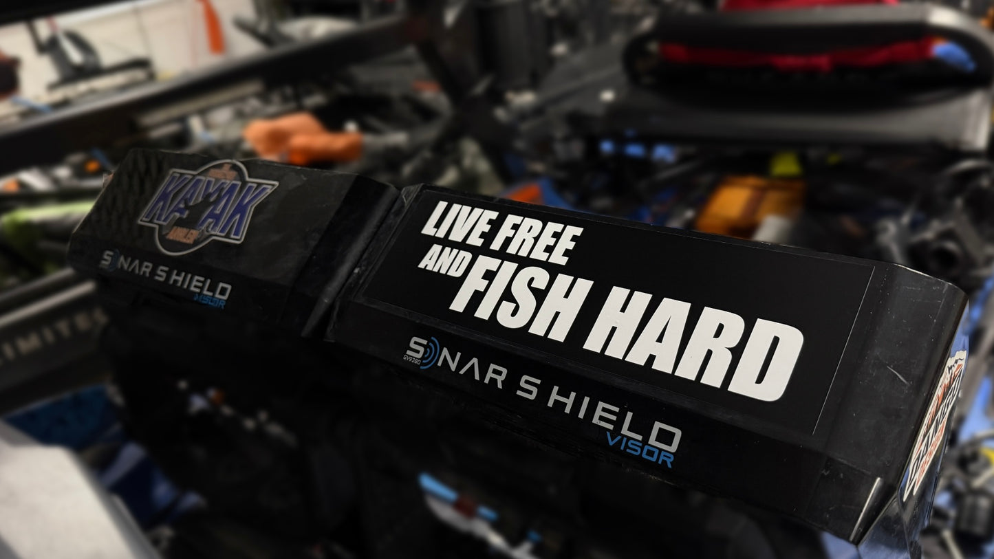 Live Free and Fish Hard Decal (10”x3”)